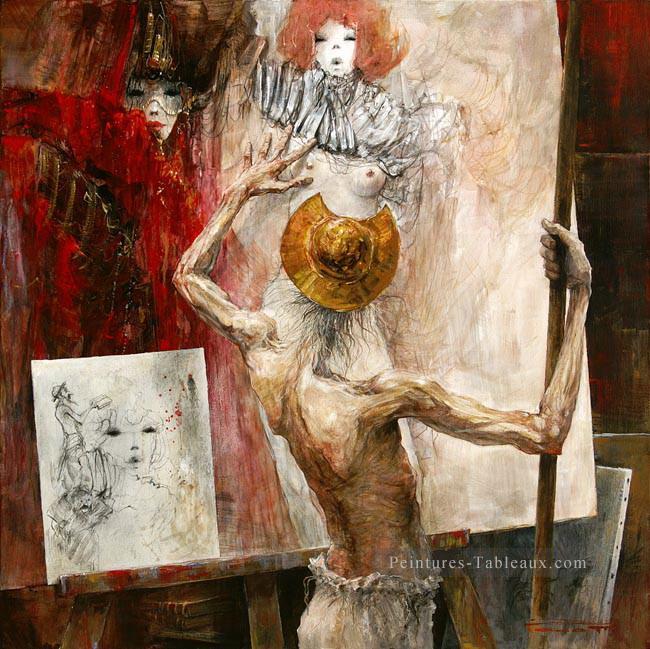 Don Quichotte une toile en cours MP Moderne Peintures à l'huile